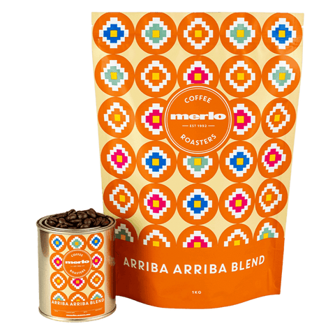 merlo coffee arriba arriba bag and tin